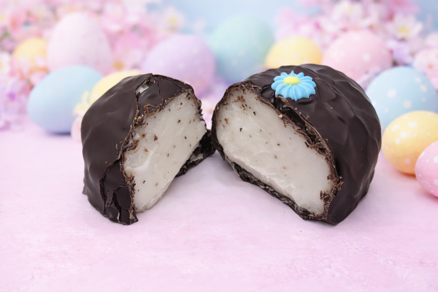 1/2 lb. Dark Chocolate Vanilla Butter Cream Egg